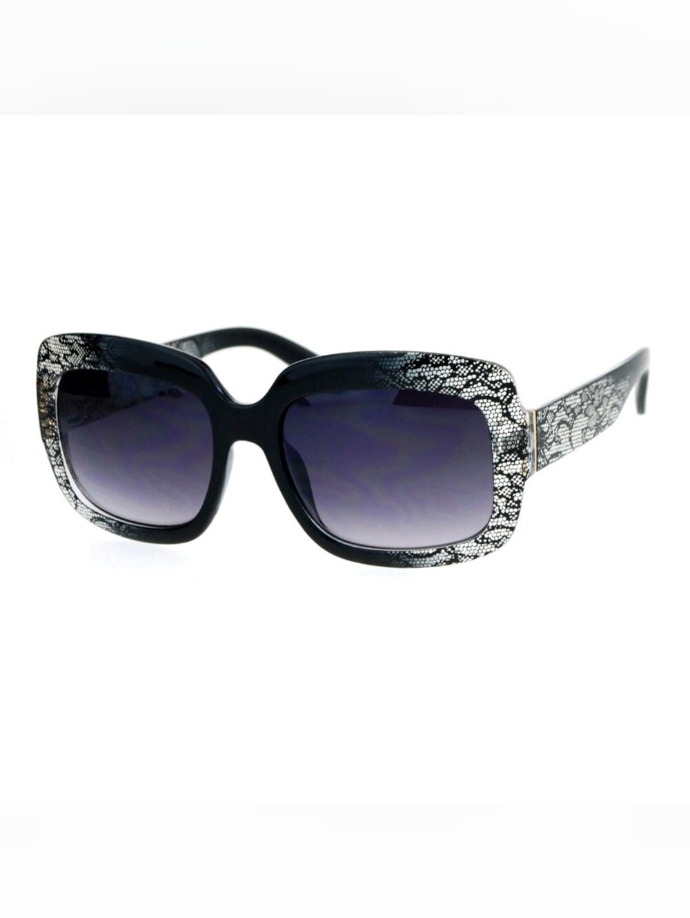 Women's Black Lace Ombre Sunglasses